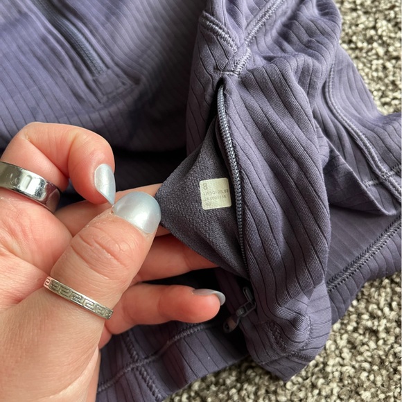 Lululemon Purple Rulu Run Ribbed Quarter Zip - Picture 5 of 5
